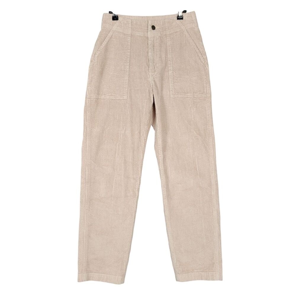 PACT Pink Organic Cotton High Rise Corduroy Pant Ethical Sustainable SIZE MEDIUM
